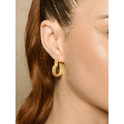 MNSH Textured Heart Earrings