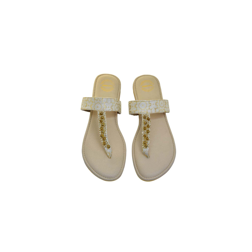Modanta Cream Ghunghroo Flats