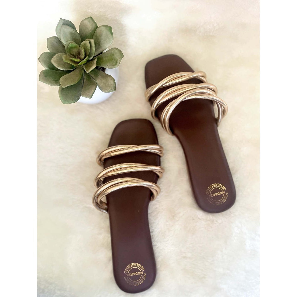 Modanta Brown Twisted Flats