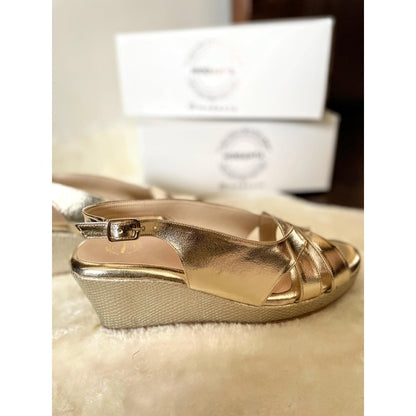 Modanta Snakeskin Gold Heels