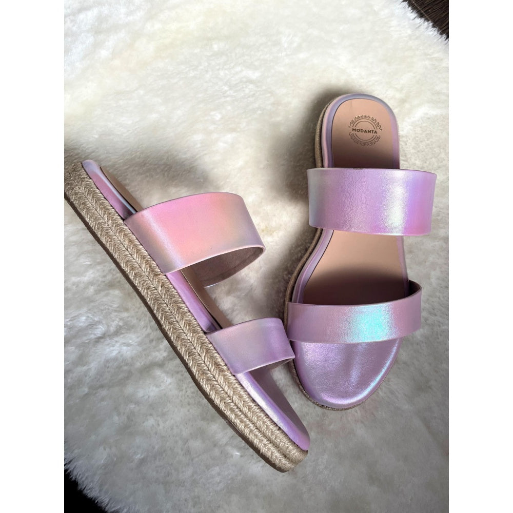 Modanta Women Purple Sandals
