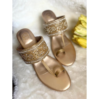 Modanta Gold Zardozi Kolhapuris