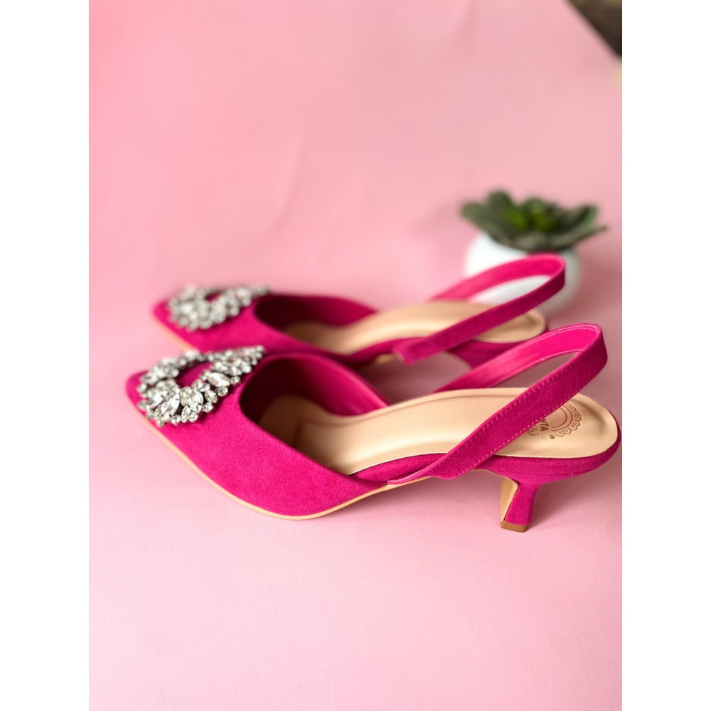 Modanta Hot Pink Sandal Heels