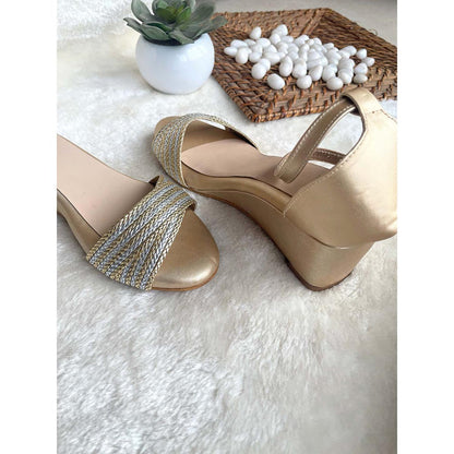 Modanta Gold Braided Heels
