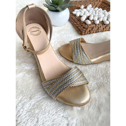 Modanta Gold Braided Heels