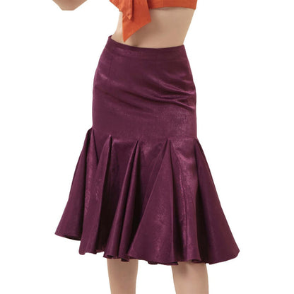 MODO CALDO Orange Solar Orchid Solid Top and Skirt