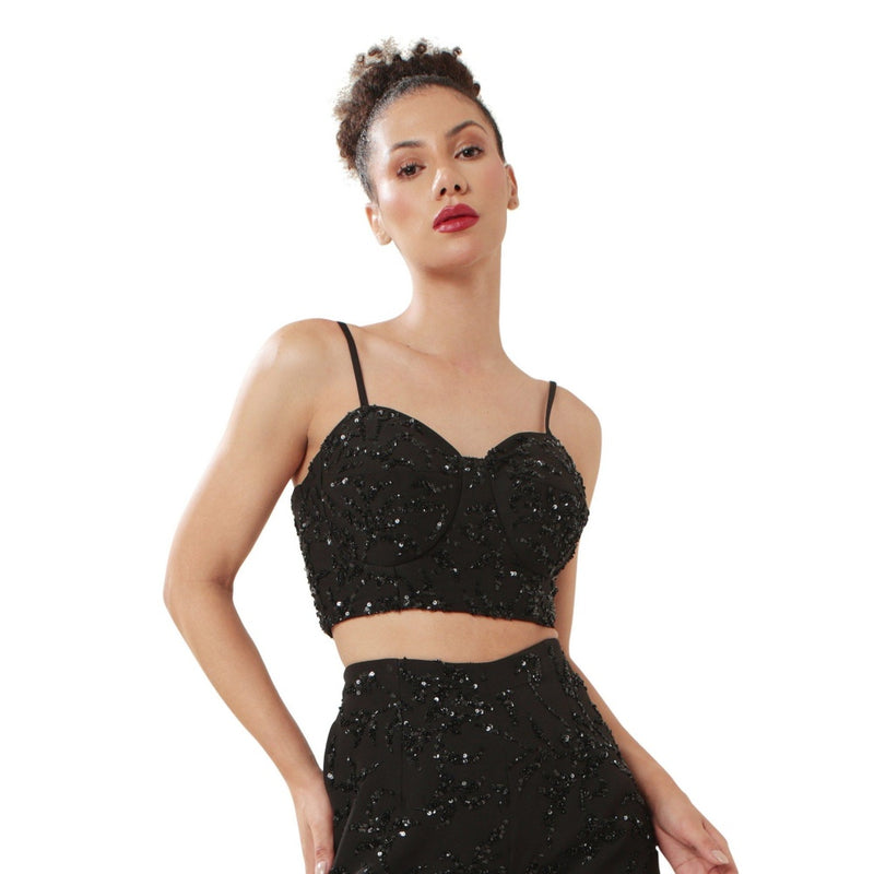 MODO CALDO Black Mystery Crop Top