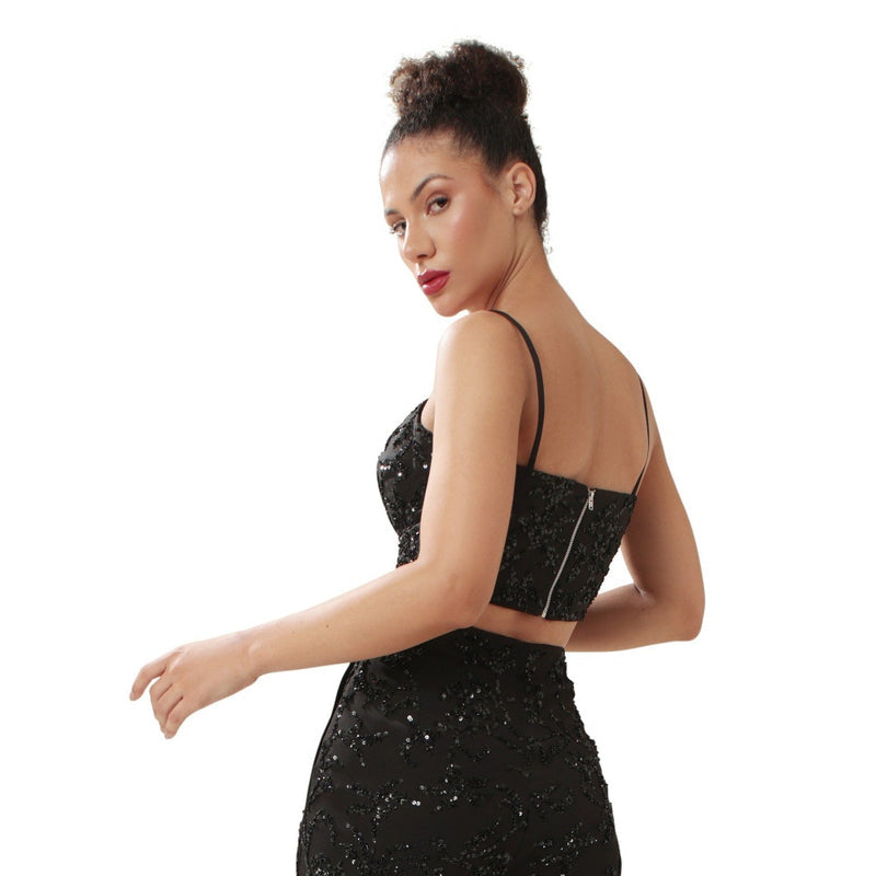 MODO CALDO Black Mystery Crop Top