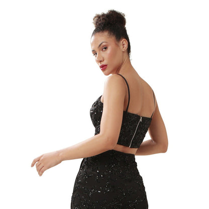 MODO CALDO Black Mystery Crop Top