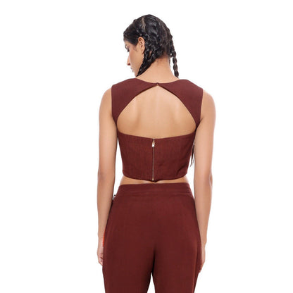 MODO CALDO Brown Woodland Top