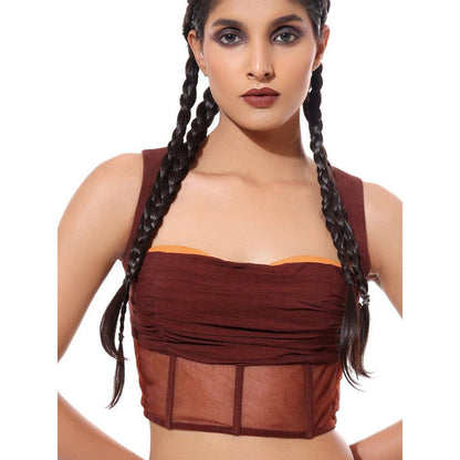 MODO CALDO Brown Woodland Top