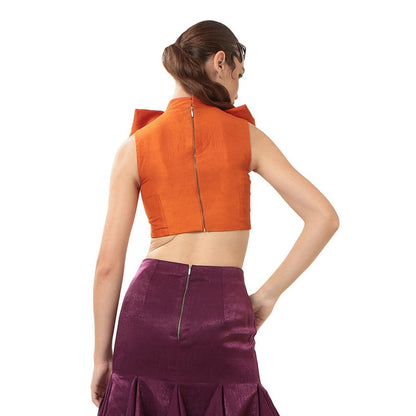 MODO CALDO Orange Solar Orchid Top