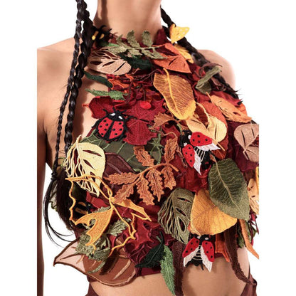 MODO CALDO Red Auburn Earth Corset Top