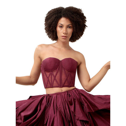 MODO CALDO Purple Intimacy Corset Top