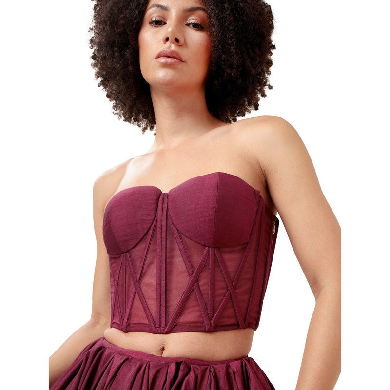 MODO CALDO Purple Intimacy Corset Top