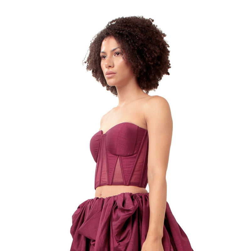 MODO CALDO Purple Harmony Corset Top
