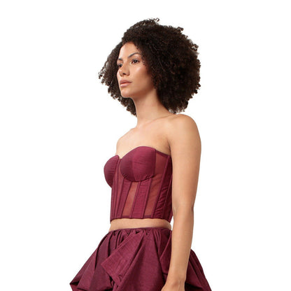 MODO CALDO Purple Infatuation Corset Top