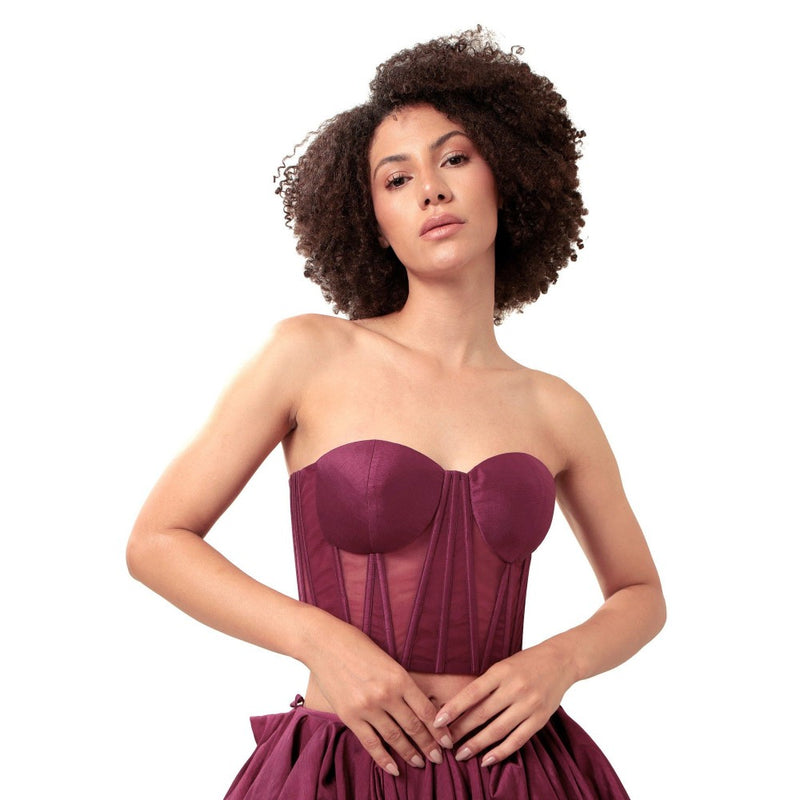 MODO CALDO Purple Understanding Corset Top