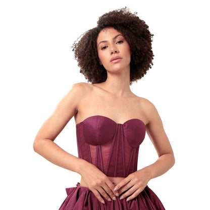 MODO CALDO Purple Understanding Corset Top