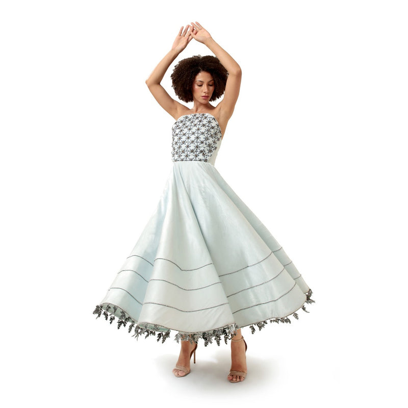 MODO CALDO Blue Crystal Gown