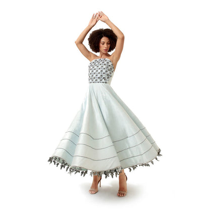 MODO CALDO Blue Crystal Gown