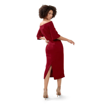 MODO CALDO Maroon Sharp Cusp Dress