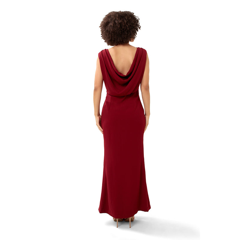 MODO CALDO Maroon Metropolitan Dress