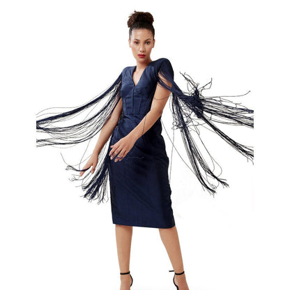 MODO CALDO Navy Blue Starless Sea Dress