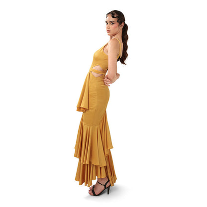 MODO CALDO Yellow Sunkissed Meadow Dress