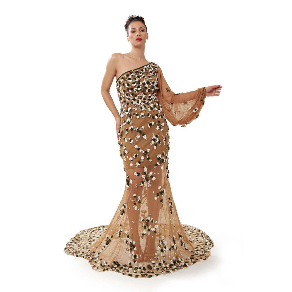 MODO CALDO Womens Brown Gown