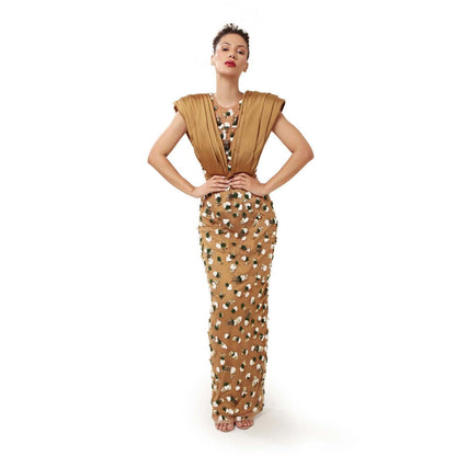 MODO CALDO Womens Brown Gown