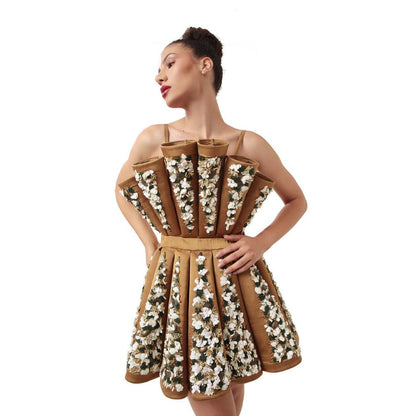 MODO CALDO Womens Brown Dress