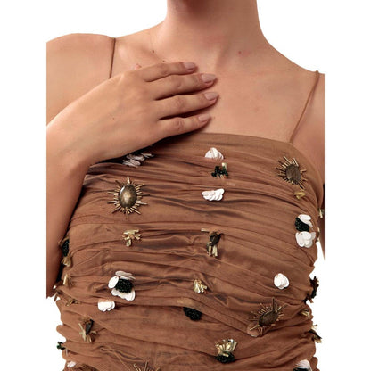 MODO CALDO Womens Brown Dress