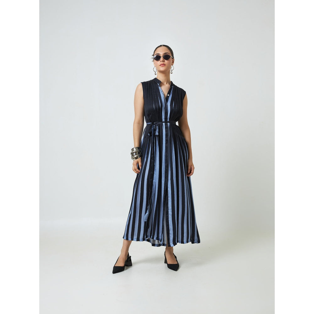 Moment Bombay Blue Shay Dress with Belt
