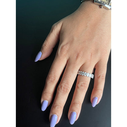 Mon Tresor Timeless Oval Eternity Ring - White