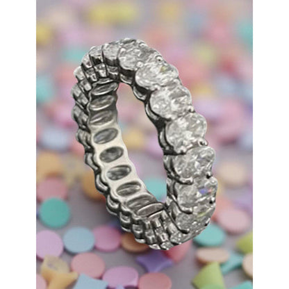 Mon Tresor Timeless Oval Eternity Ring - White