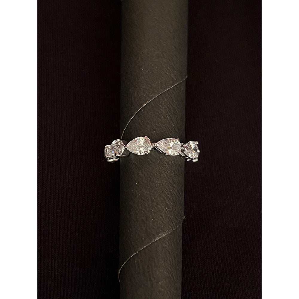 Mon Tresor Pear Shaped Diamond Eternity Ring - White