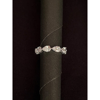 Mon Tresor Pear Shaped Diamond Eternity Ring - White