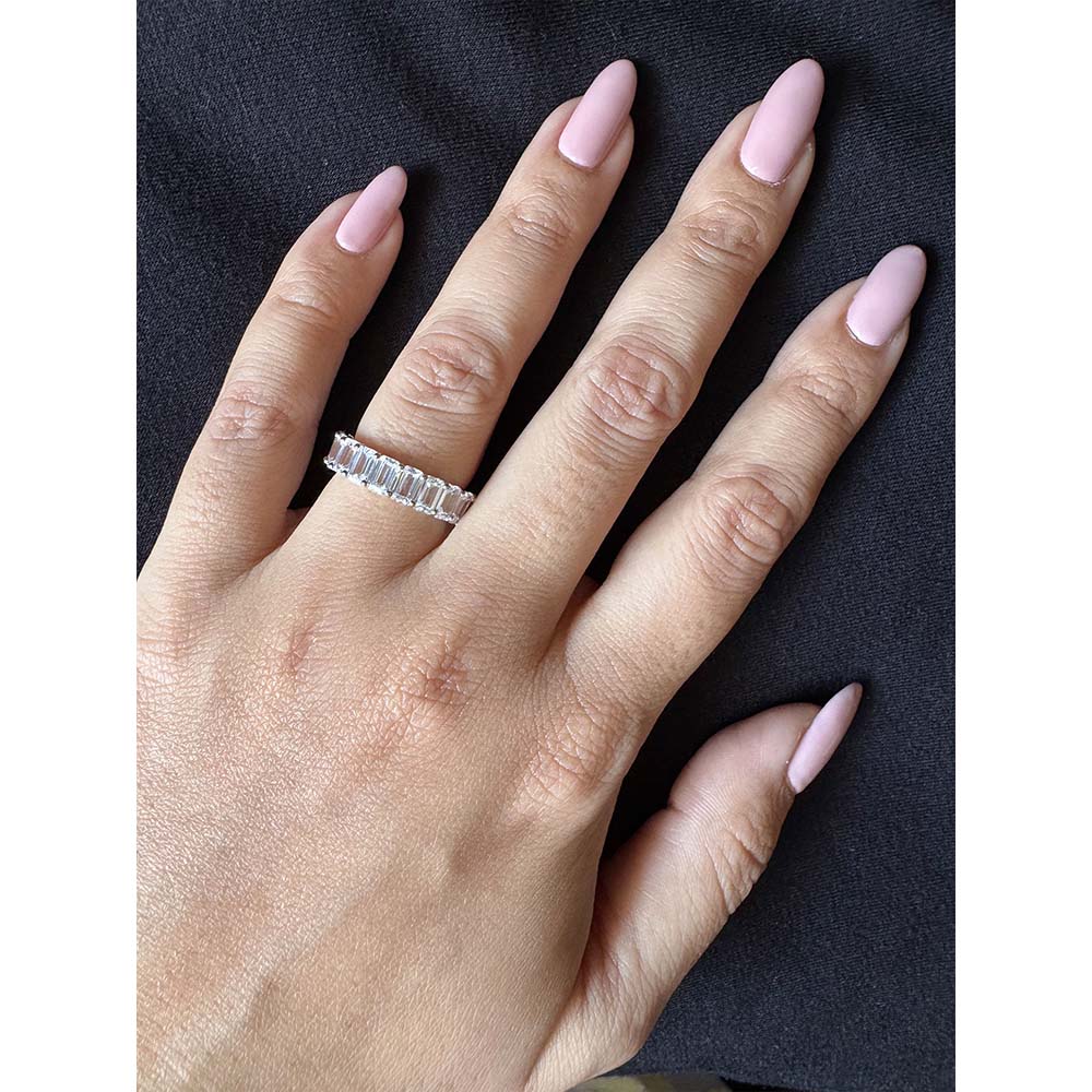 Mon Tresor Eternal Radiance Baguette Eternity Ring - White