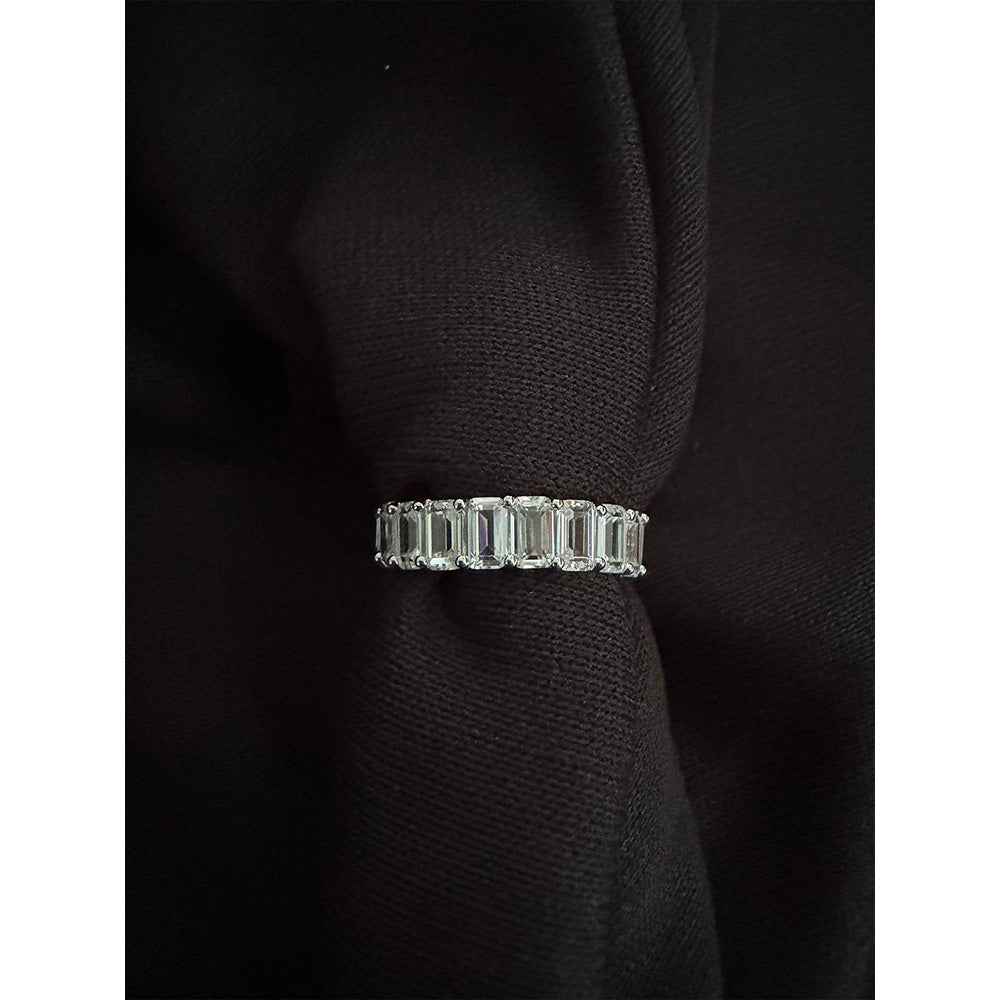 Mon Tresor Eternal Radiance Baguette Eternity Ring - White