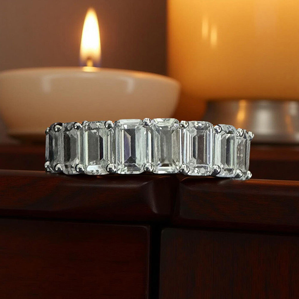 Mon Tresor Eternal Radiance Baguette Eternity Ring - White