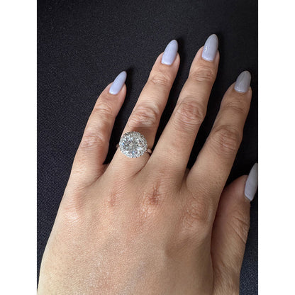 Mon Tresor 5 Carat Solitaire Dia Halo Ring - White