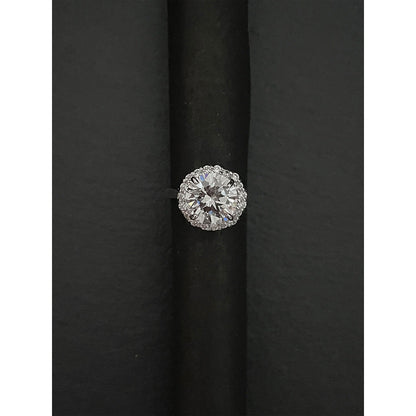 Mon Tresor 5 Carat Solitaire Dia Halo Ring - White