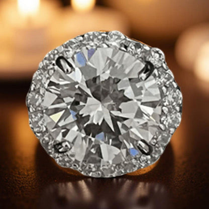 Mon Tresor 5 Carat Solitaire Dia Halo Ring - White