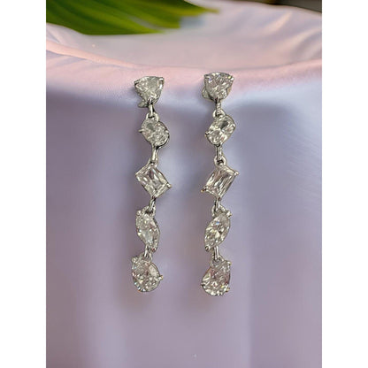 Mon Tresor Assorted Diamond Drop Earrings - White