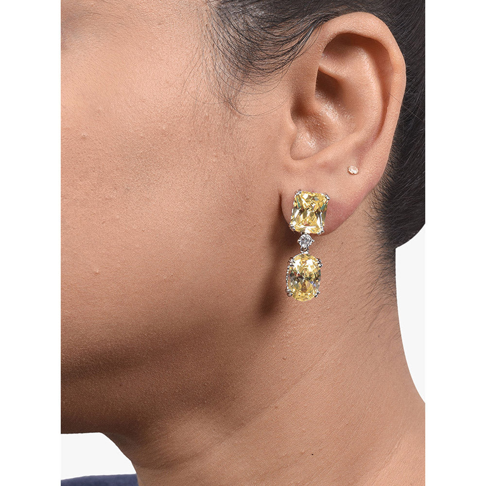 Mon Tresor Sunlit Soiree Earrings - Yellow