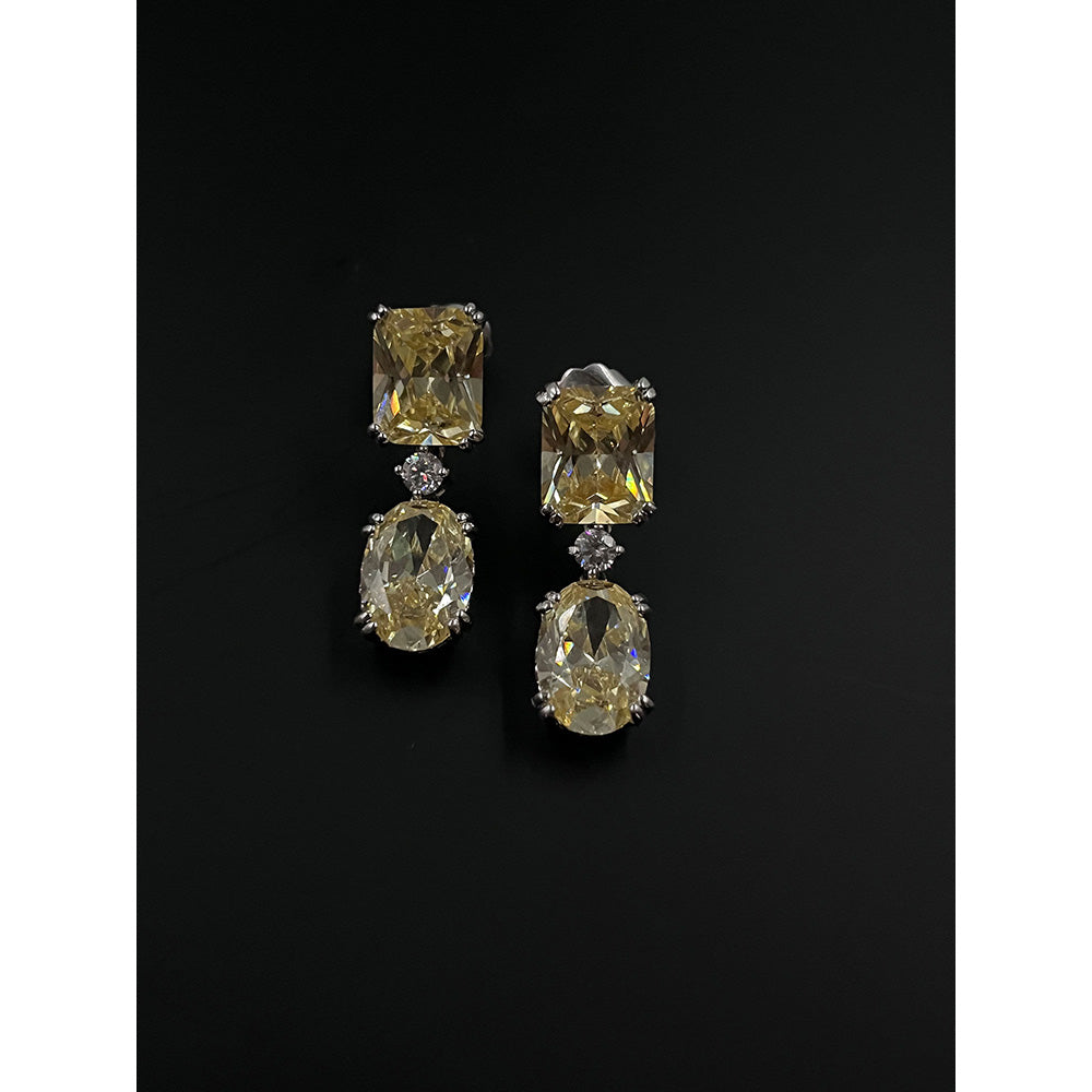 Mon Tresor Sunlit Soiree Earrings - Yellow