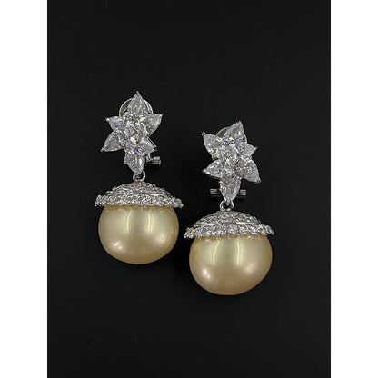 Mon Tresor Small Cluster With Yellow Pearl Drop Earrings
