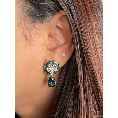 Mon Tresor Ethereal Meadow Earrings Green