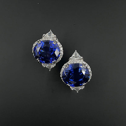 Mon Tresor Bali Style Blue Sapphire Earrings